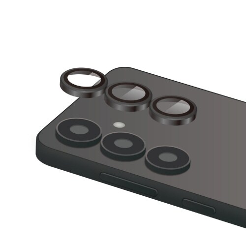 Galaxy S25 レンズカバー アルミ黒