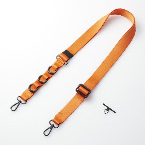 スマホショルダー ループ付 カラビナ オレンジ