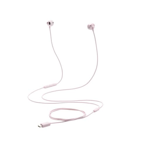 タイプCイヤホン 有線 セミオープン型 ピンク