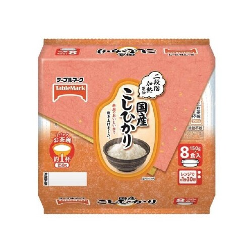 テーブルマーク 国産こしひかり 8食 1.2Kgx
