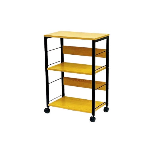 フレックスデスクサイドワゴン ナチュラルxブラック