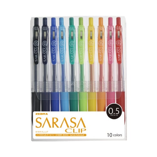 サラサクリップ 0.5mm 10色パック