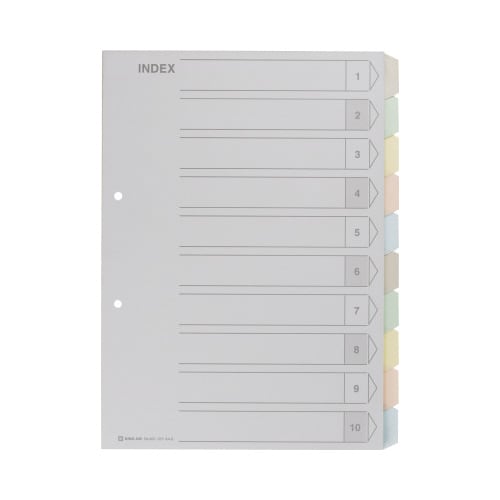 カラーインデックス A4縦 2穴 10山 1組