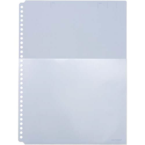 ハーフポケット厚口 A4縦 30穴 青 10枚