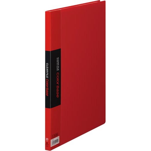 カラーベース固定式 A4縦20ポケット 赤