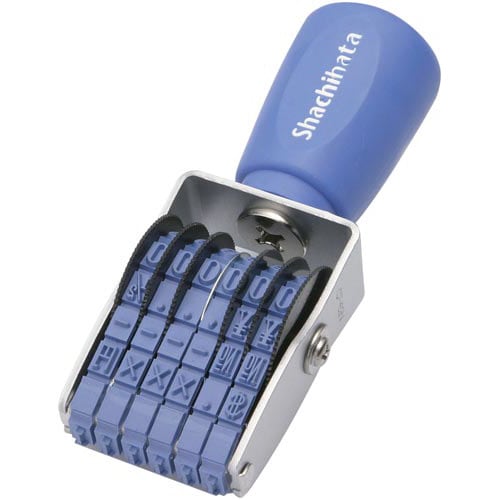 エルゴグリップ 回転ゴム印 6連3号 明朝体