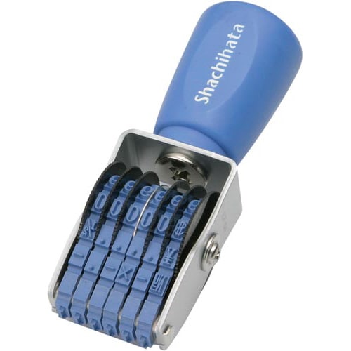 エルゴグリップ 回転ゴム印 欧文6連4号 明朝体