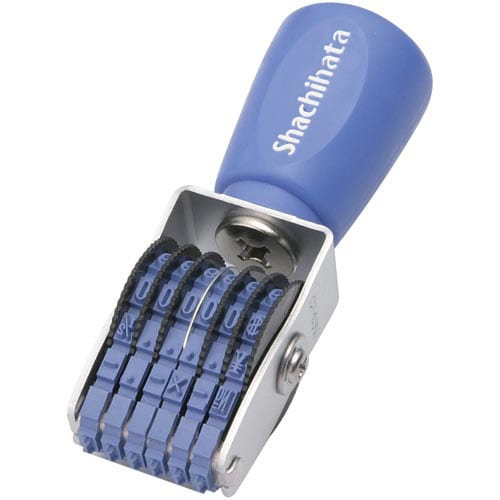 エルゴグリップ 回転ゴム印 6連5号 明朝体