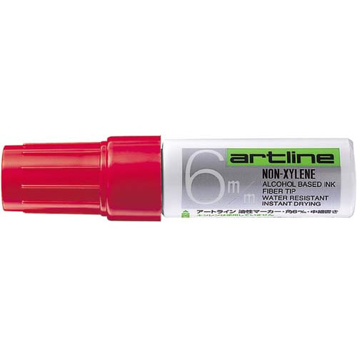 油性マーカー アートライン 角6 赤