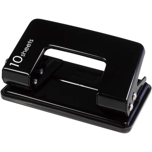 2穴パンチ 10枚穿孔 ブラック