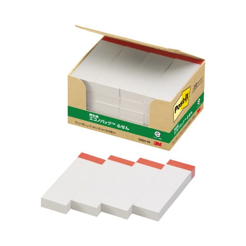 ポストイット 再生紙ふせん 75×25 赤帯20冊