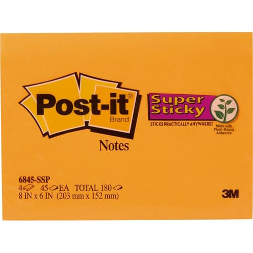 ポストイット 強粘着ミーティングノート 混色4冊