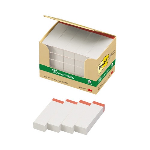 ポストイット 再生紙見出し 50×15 赤帯25冊