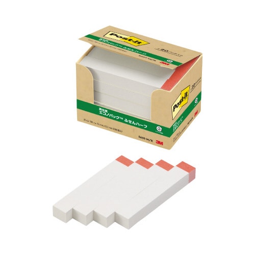ポストイット 再生紙ふせん75×12.5赤帯20冊