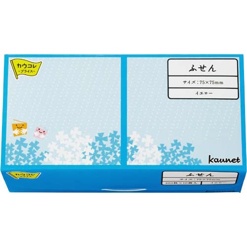 カウネットふせん 75×75 イエロー 30冊