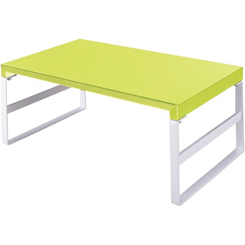 机上台 ハイタイプ 幅390mm 黄緑 10セット