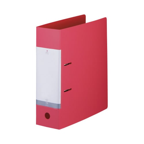 Dリング2穴ファイル 赤A4縦背幅88mm