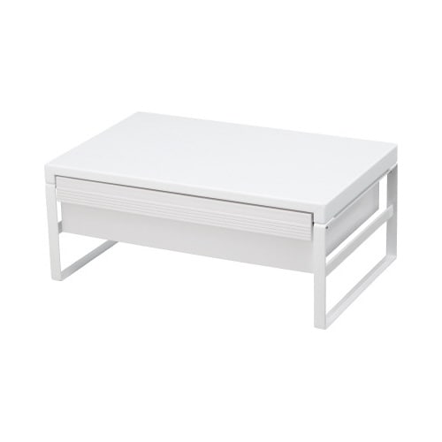 机上台 引出し付ハイタイプ 幅390mm 白