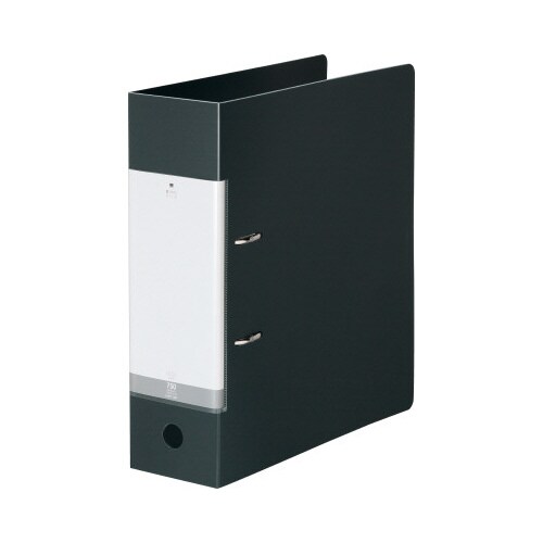 Dリング2穴ファイル 黒A4縦背幅88mm