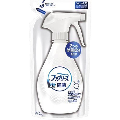 ファブリーズW除菌無香料アルコール入詰替320ML