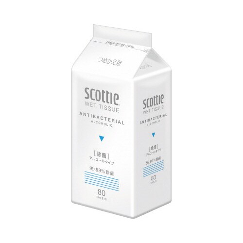 ウェットティシュー除菌99.99% 詰替 80枚