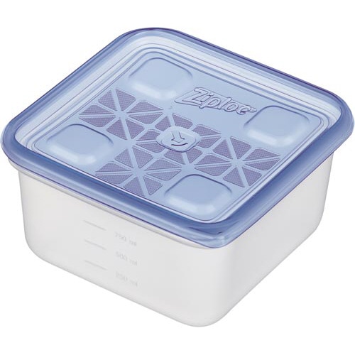 ジップロックコンテナー正方形 1100ml 2個入