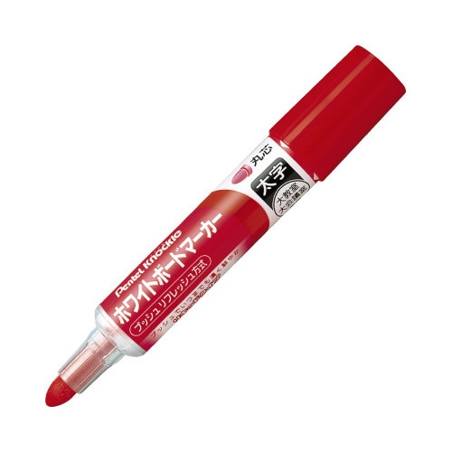 ホワイトボードマーカー ノックル 太字丸芯 赤