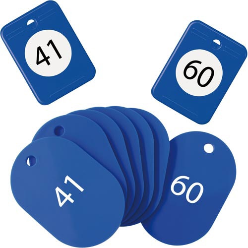 クロークチケット 41−60番 青