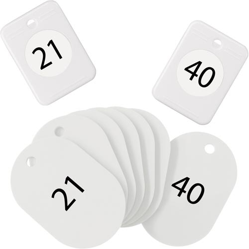 クロークチケット 21−40番 白