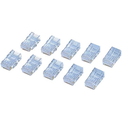 RJ45コネクタ カテゴリ6用 10個入