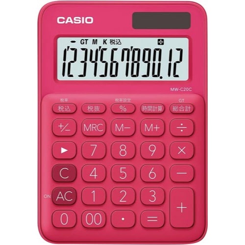 カラフル電卓MW−C20C−RD レッド