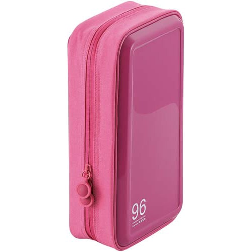 CD/DVDケース セミハード96枚収納 ピンク