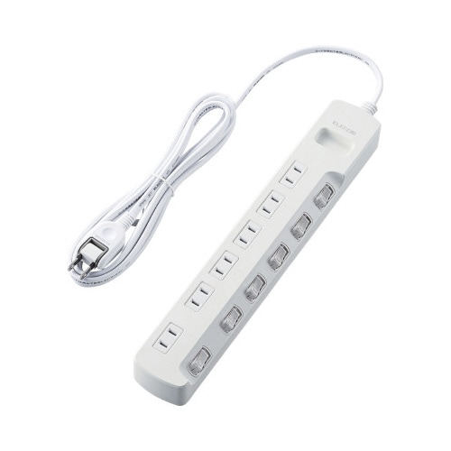 OAタップ 2P 6個口2.5m 雷 個別スイッチ