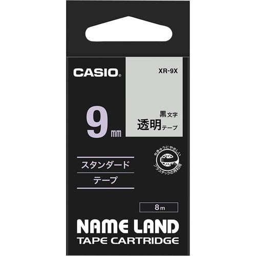 ネームランド 透明テープ 9mm 黒文字
