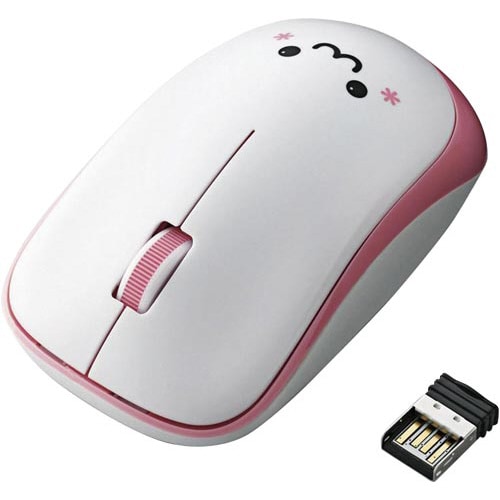 IRマウス 静音 無線 3ボタン 省電力 ピンク