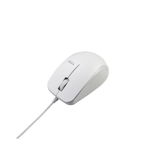 有線マウス 3ボタン 白 静音 M−BL27UBS