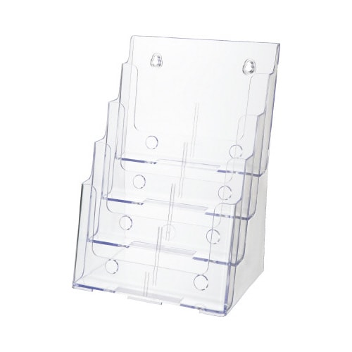 カタログスタンド A4 4段 クリア