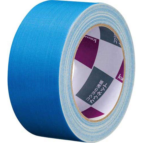 手が痛くなりにくいカドなしカラー布テープ 青 1巻
