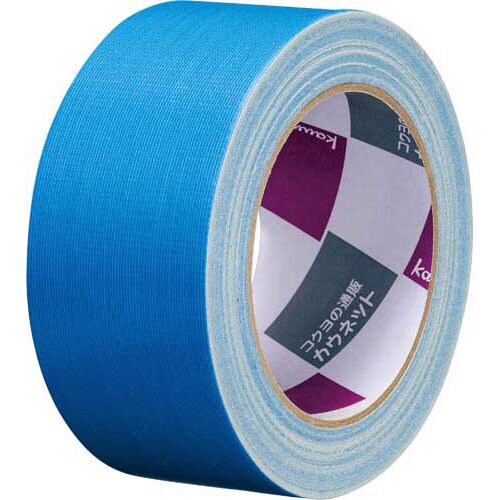手が痛くなりにくいカドなしカラー布テープ青 10巻