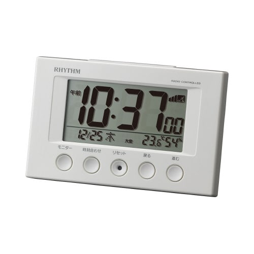リズム多機能電波時計フィットウエーブスマート 白