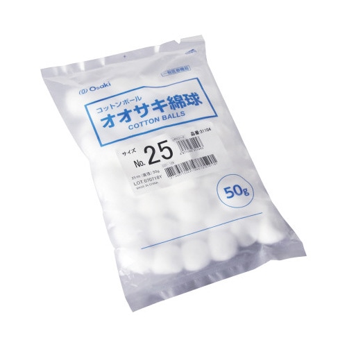 オオサキ綿球No.25 25mm 50g入