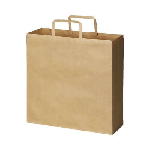 平紐手提げ袋 薄口 茶(未晒) M 50枚