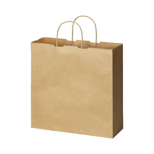 丸紐手提げ袋 薄口 茶(未晒) M 50枚×3