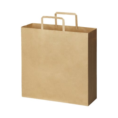 平紐手提げ袋スタンダード茶(未晒) M 50枚×3