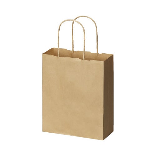 丸紐手提げ袋 薄口 茶(未晒) SS 50枚×6