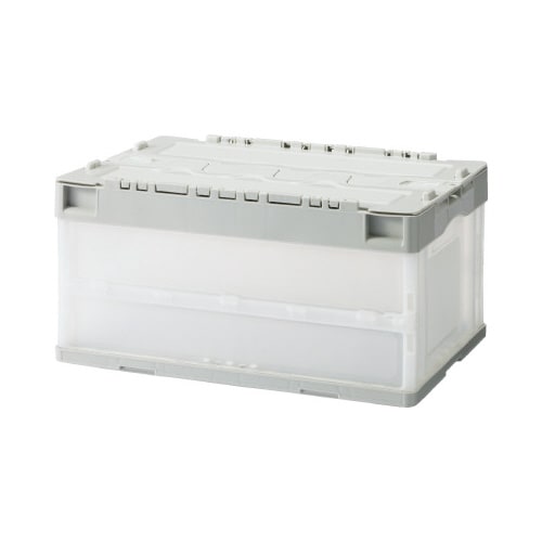 折りたたみコンテナフタ一体型 40Lグレー