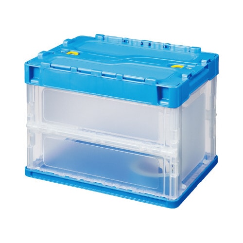 薄型軽量オリコン 20L フタ一体型 半透明