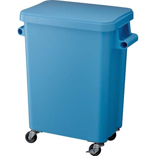 厨房用キャスターペール45L 排水栓付 ブルー
