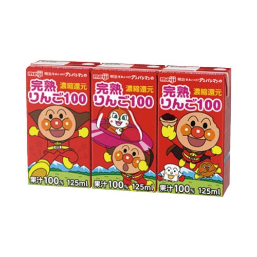 アンパンマンの完熟りんご100 125ml 36本