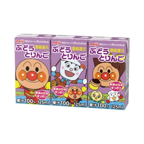 アンパンマンのぶどうとリンゴ 125ml 36本